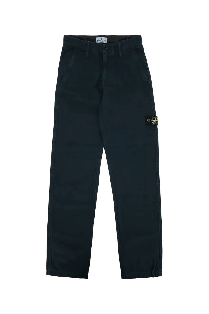 Stone Island Kids Cotton Trousers — Navy