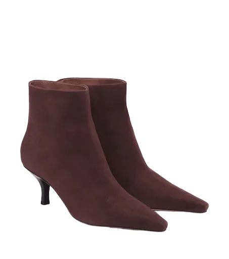 Rose suede ankle boots