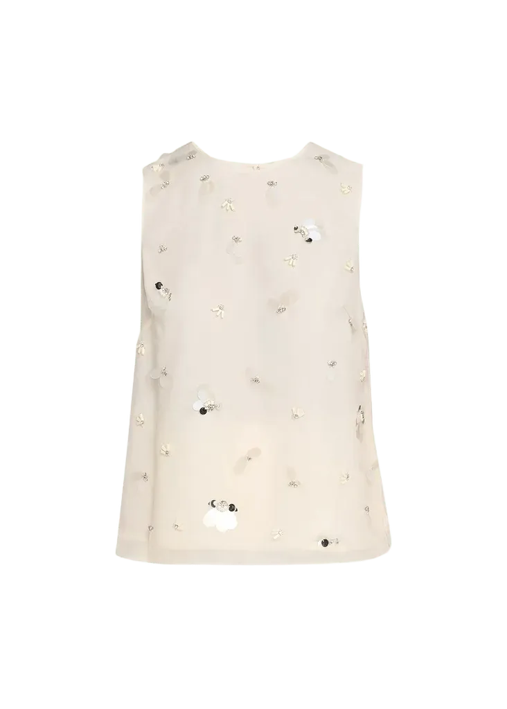 SIMKHAI Celia Sequined Sleeveless Top