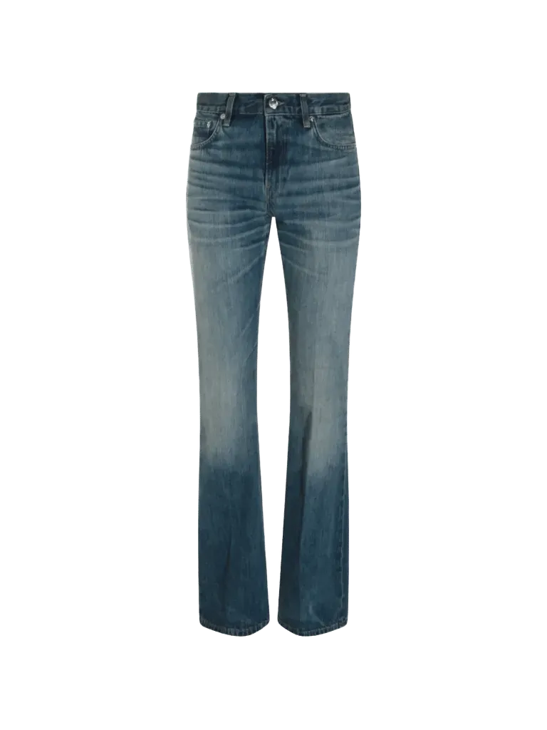 Haikure faded-effect bootcut jeans