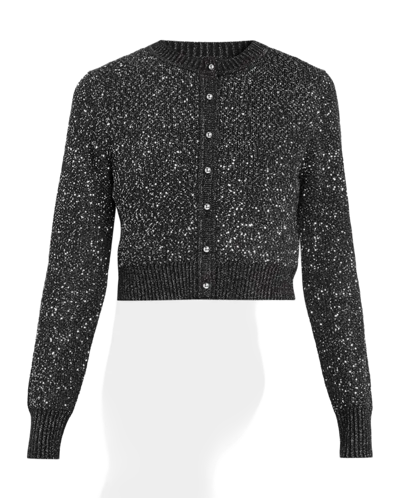 Mollie Sequined Cropped Cardigan