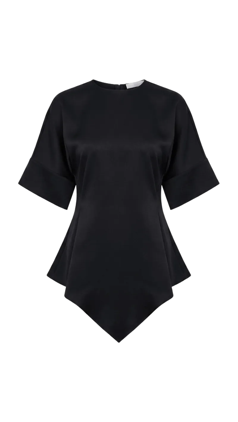 Ruffled Satin Top