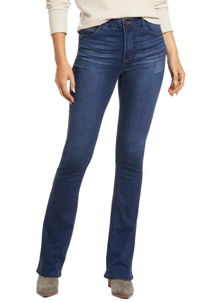 'Ab'Solution Brittany High Waist Itty Bitty Bootcut Jeans
