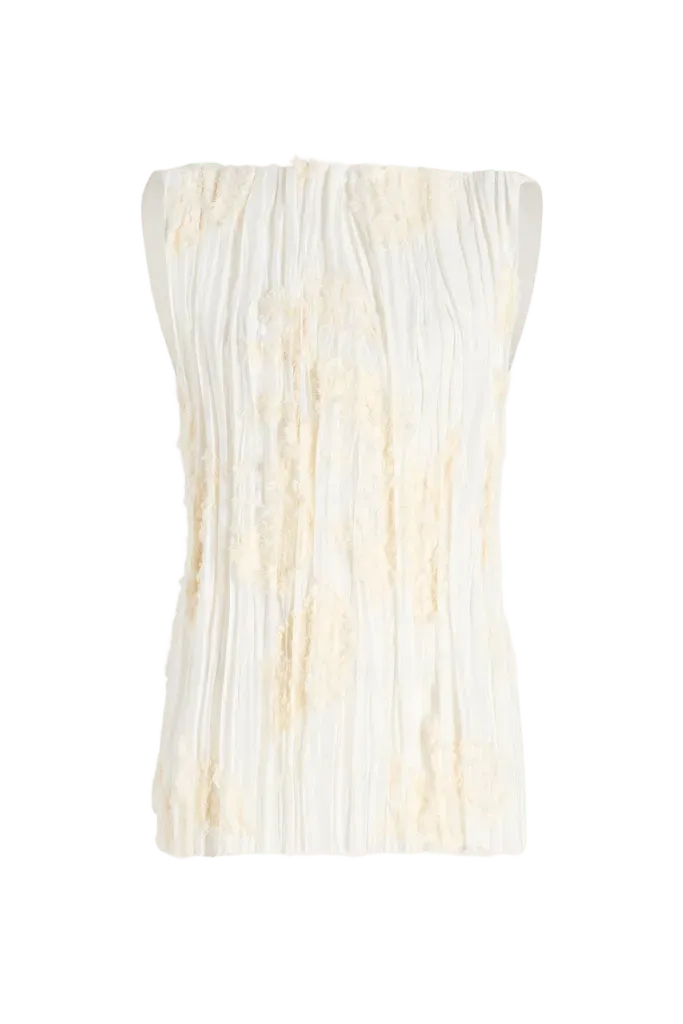 Daria Blouse in Eyelash Plissé