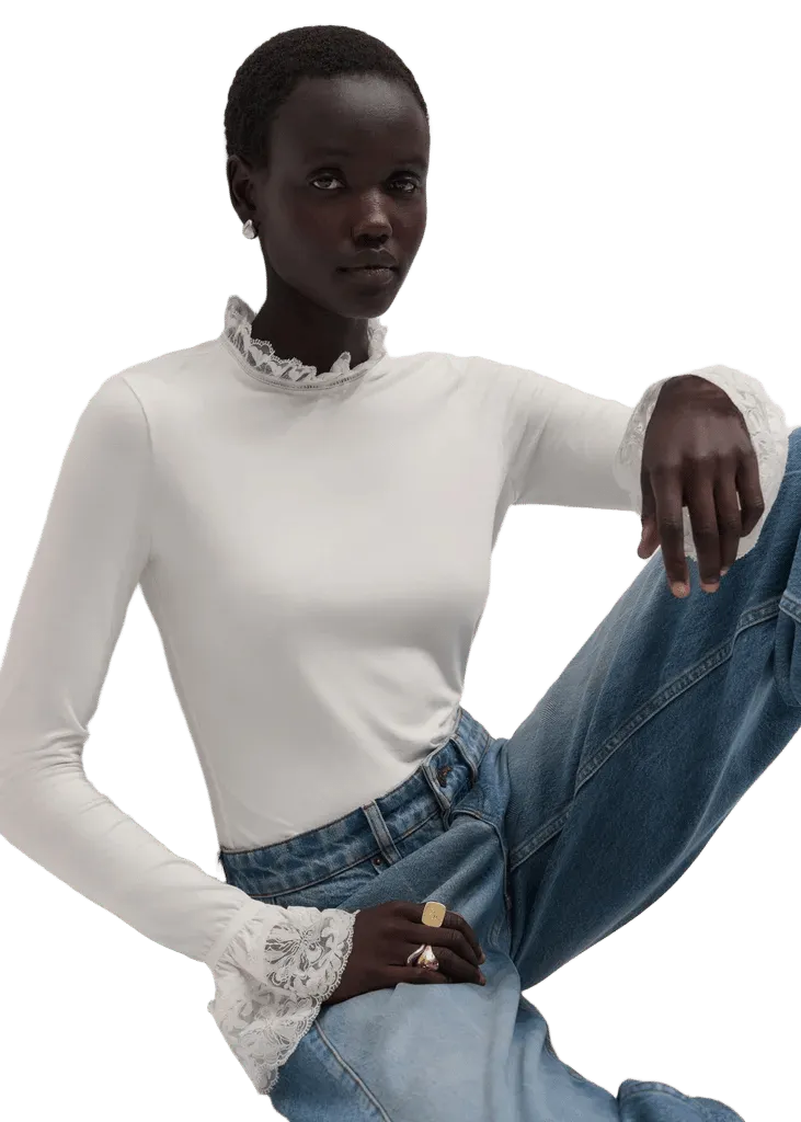 Lace Cuff Layering Top