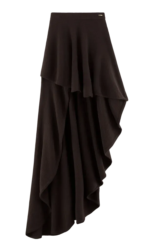 Exclusive Knitted Spiral Wool Mini Skirt