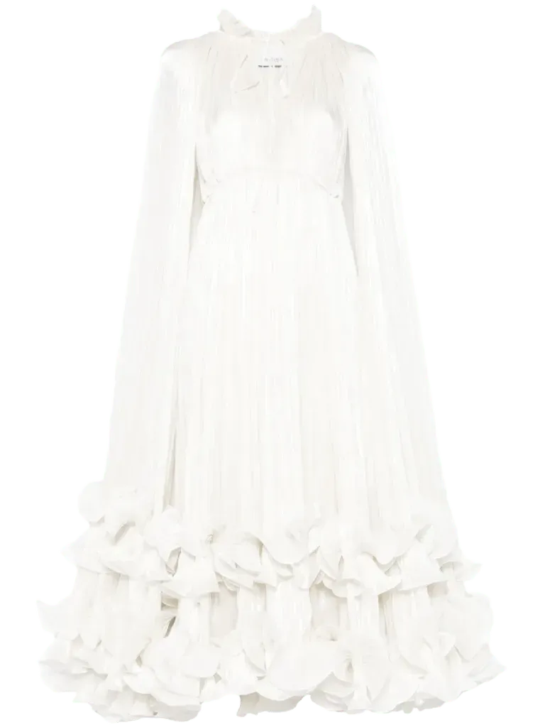 Ana Radu cape-detailed maxi dress