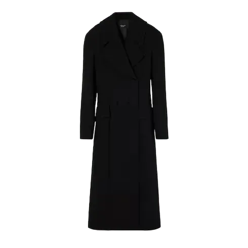Double-breasted wool coat