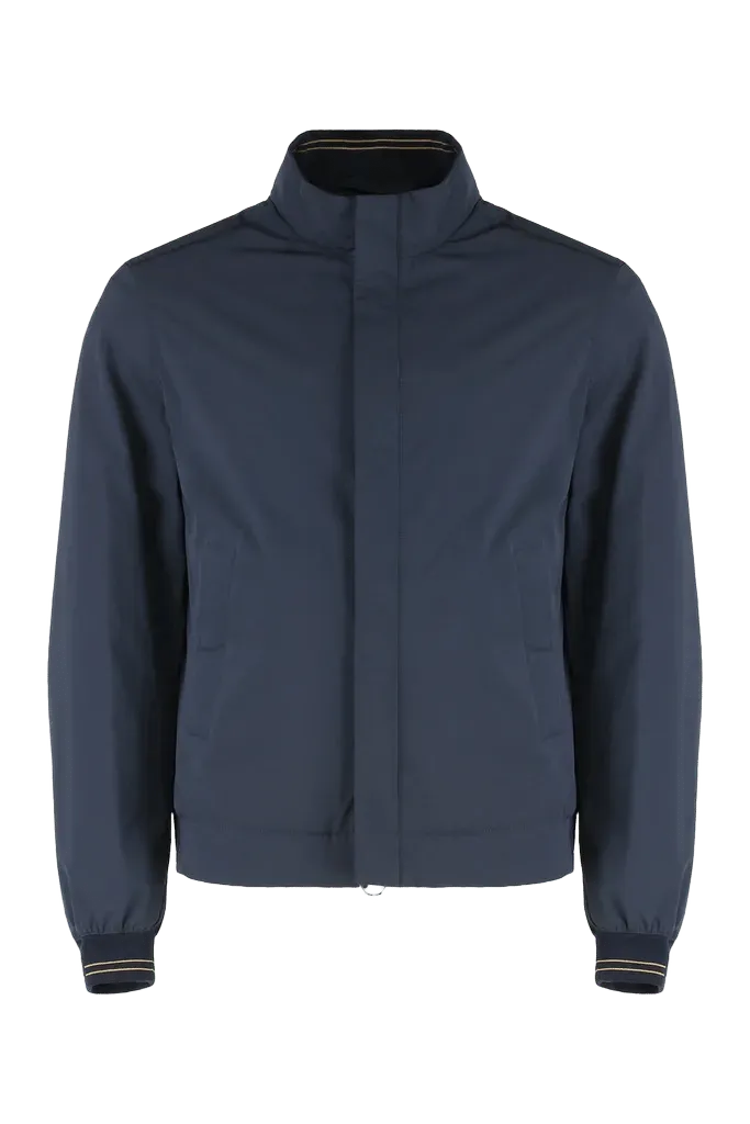 Paul & Shark Waterproof Technical Fabric Raincoat — Blue