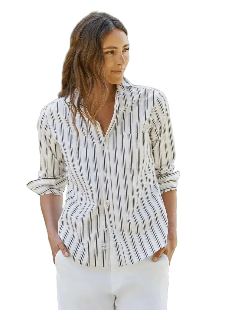 WAVERLY Tan with Multi Black Stripe, Italian Brushed Superluxe