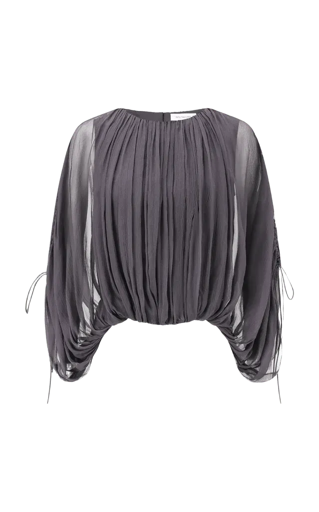 Drawstring Silk Top
