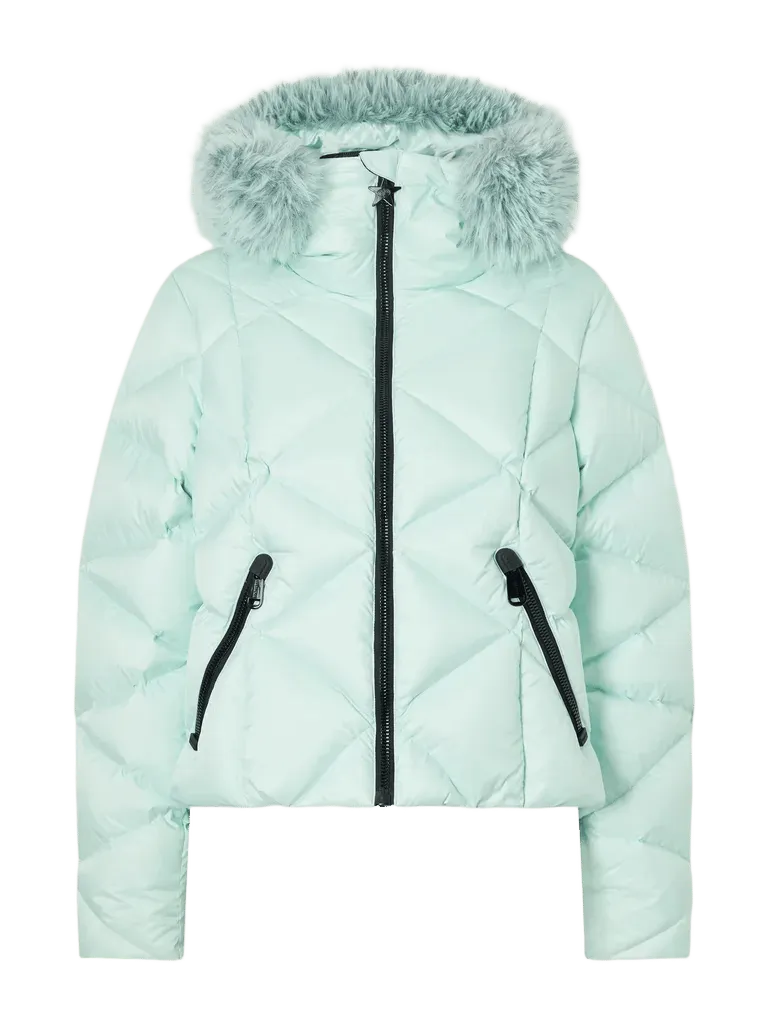 Harumi plush-trimmed shell ski jacket