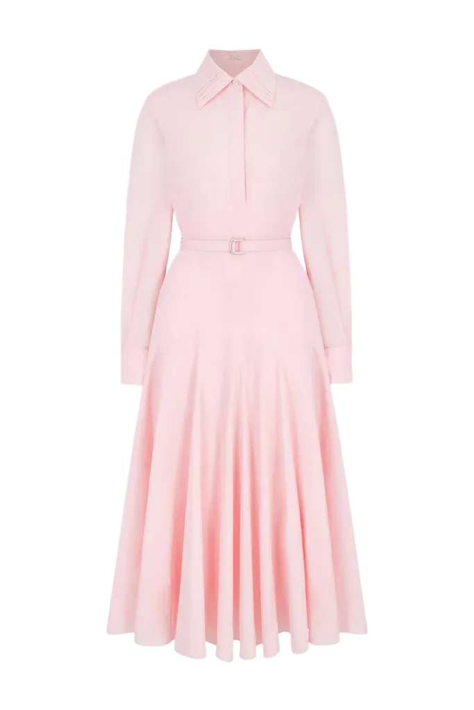 Marione Dress in Pink Cotton Popclan