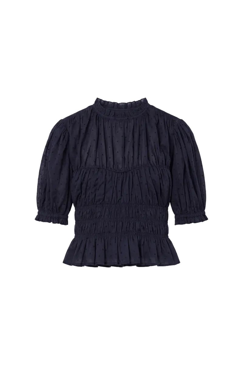 Rae Short Sleeve Cotton Top - Nightfall