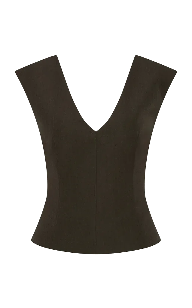 Wool-Silk V-Neck Bodice