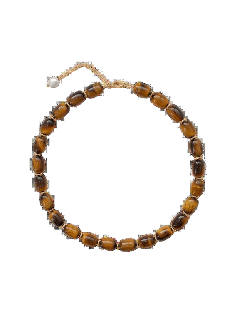 Aurelie Necklace in Brown