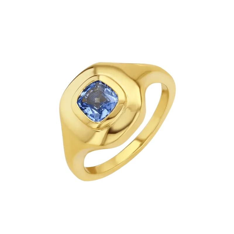 0.96ct Sapphire Ripple Ring