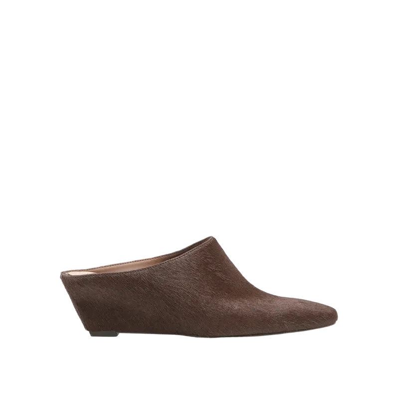 Hilah Mules Chestnut Calf Hair