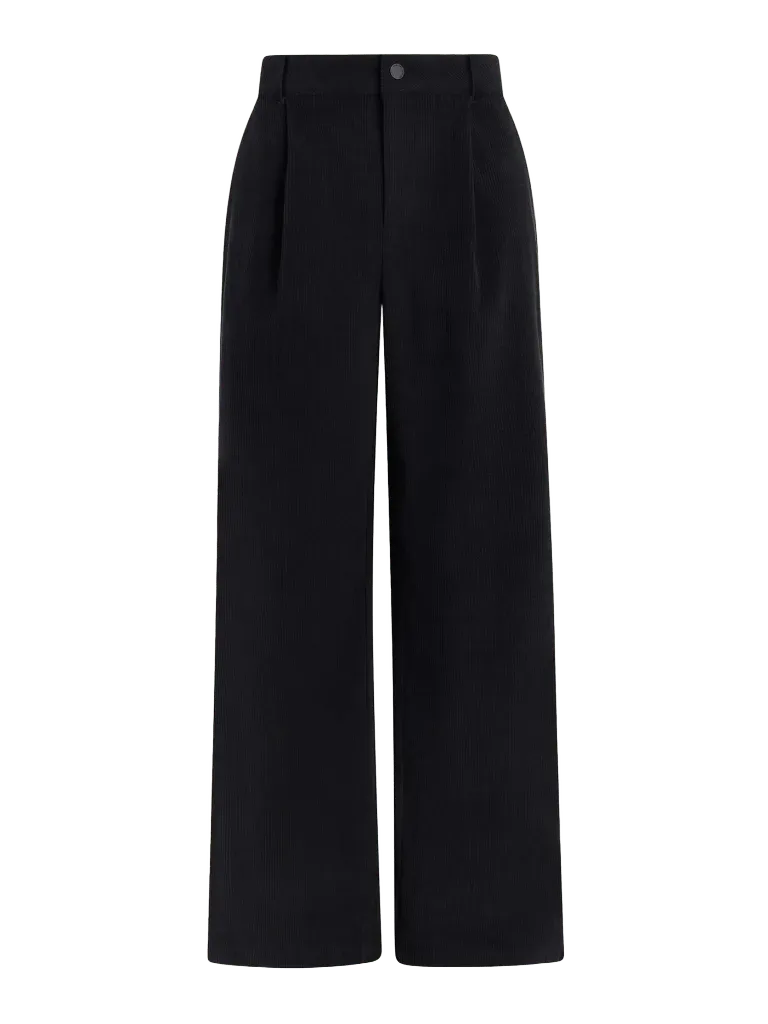 Plush Cord Wide Leg Trouser Regular