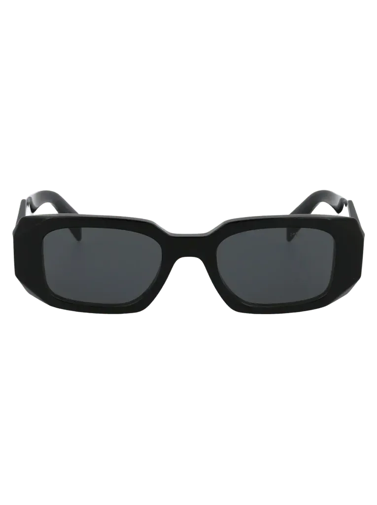 Prada 0PR Bold Geometric Acetate Sunglasses — Black