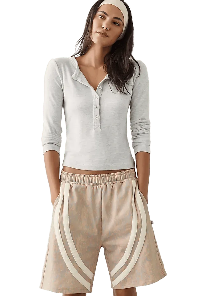 Araminta James 100% Cotton Barrel Leg Track Shorts