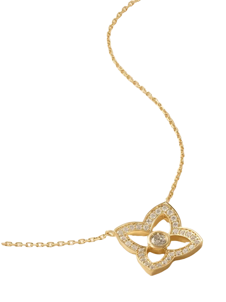 Lotus by DE BEERS 18-karat gold diamond necklace - gold - One Size