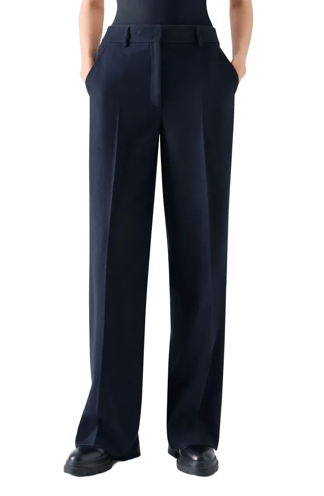 Chiaro Virgin Wool Blend Straight Leg Pants