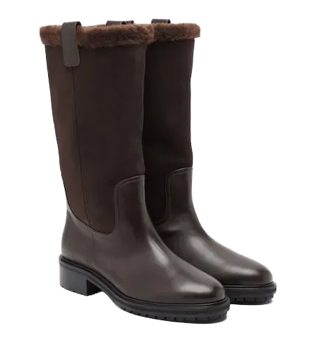 Theo leather and suede knee-high boots