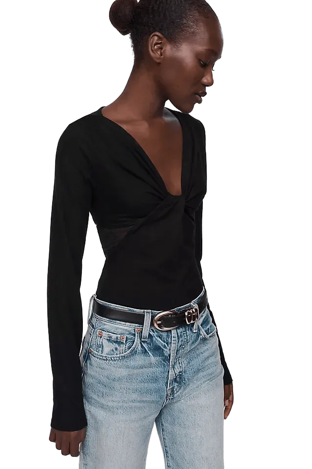 By Anthropologie Twist-Front Bodysuit