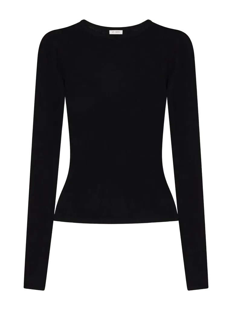 Ribbed merino wool sweater