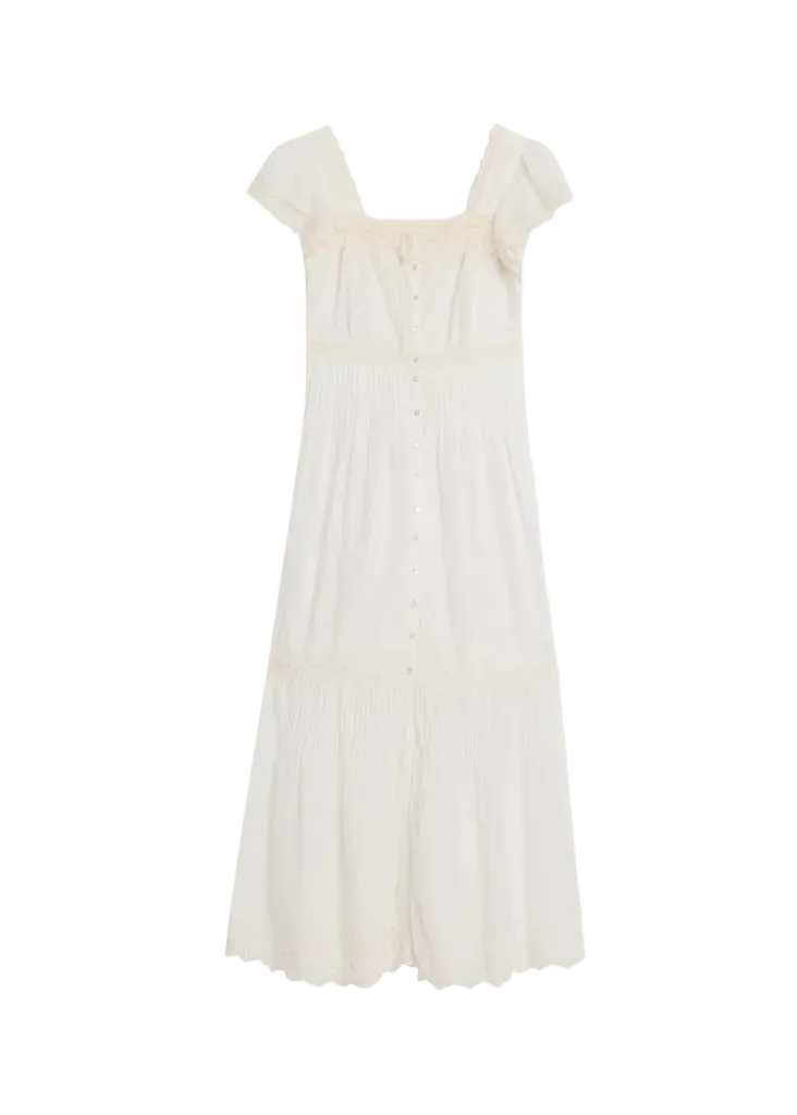 Georgine Eyelet Embroidered Maxi Dress
