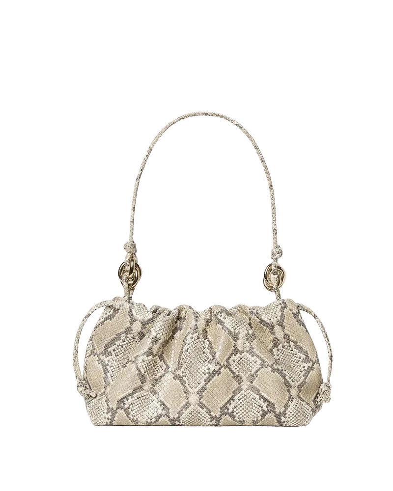 Kiri Snake Leather Shoulder Bag