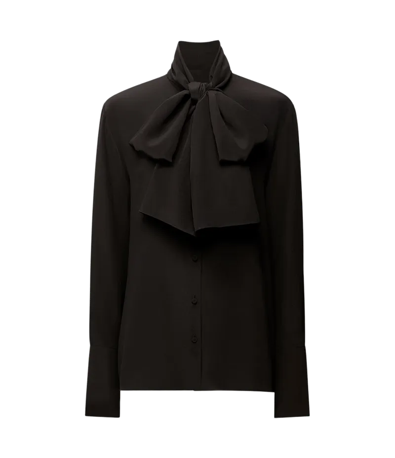 Signature Bow Blouse | Black