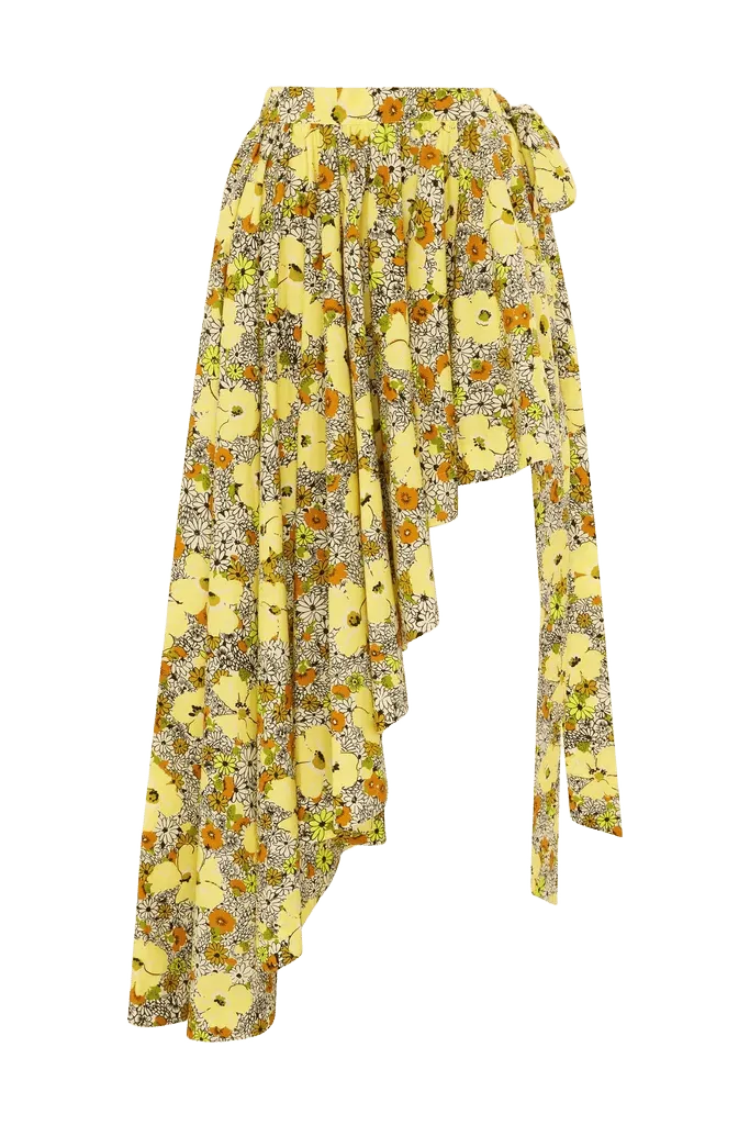 ORANGE BLOSSOM ASSYMETRIC SKIRT