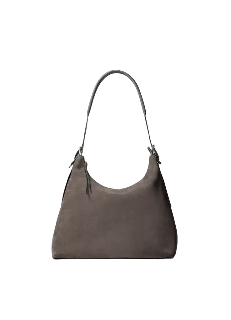 BELTED HOBO BAG IN SUEDE LEATHER