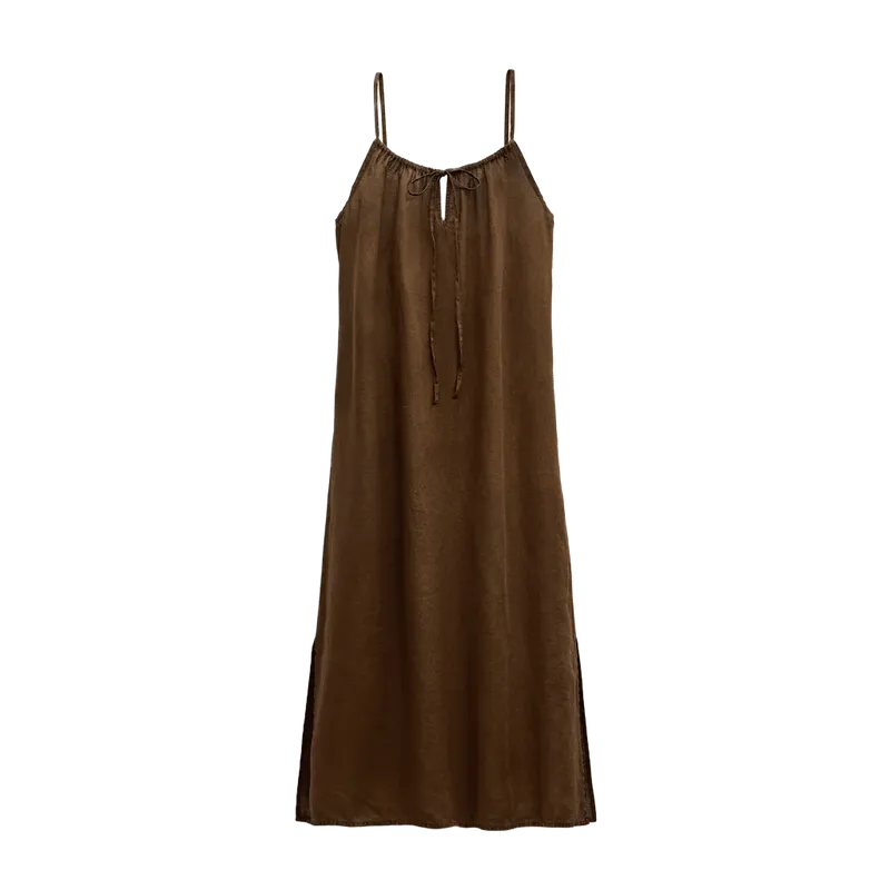 Lightweight Linen Strappy Cami Dress