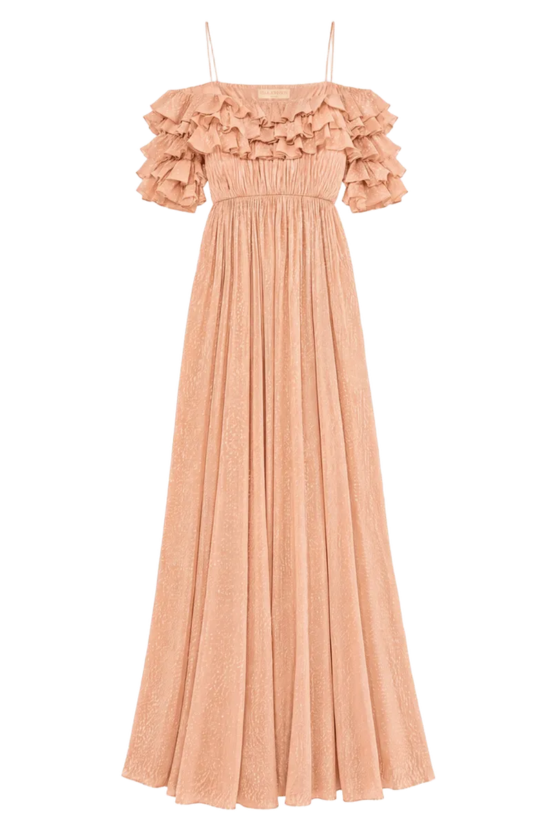 Persephone Off the Shoulder Gown - Cosmos