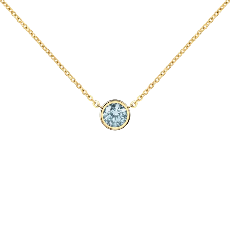 Jamestown Nantucket Blue Topaz Solitaire Necklace