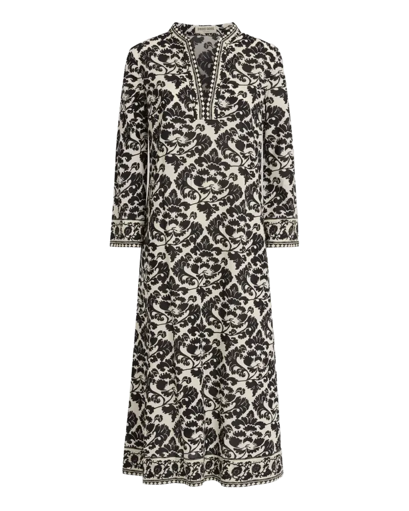 Giada Caftan in Lotus Flower Print