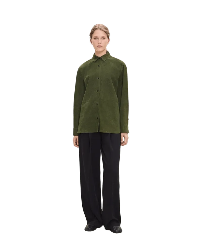 Classic Menswear Shirt in Suede