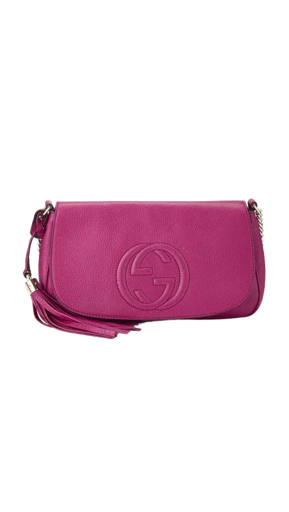Gucci Leather Soho Chain Flap Crossbody Bag