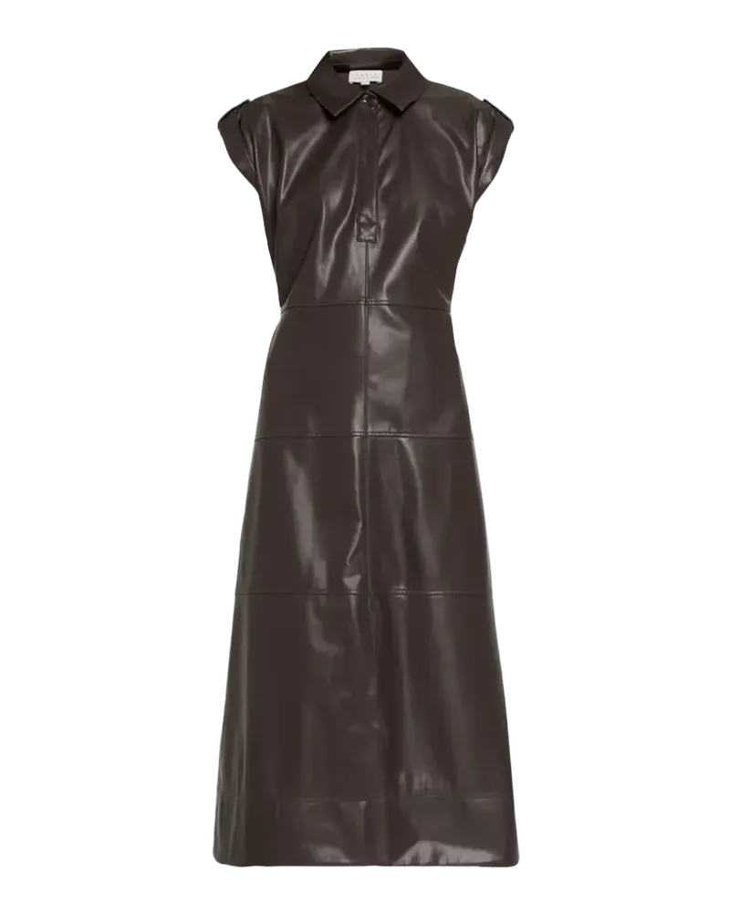 Shivi Faux-Leather Midi Dress