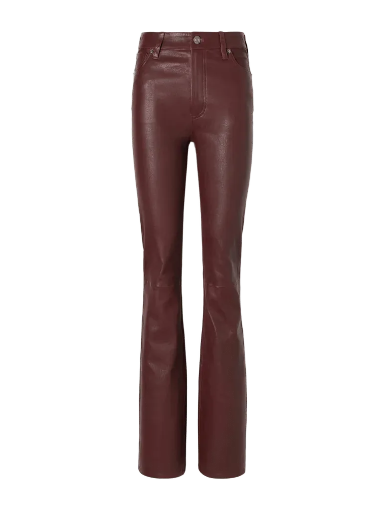 The Leather Reboot high-rise flared pants