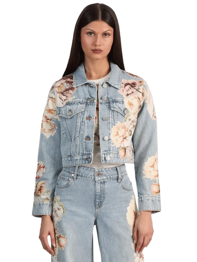 CHLOE EMBROIDERED DENIM JACKET - SIERRA VINTAGE/MULTI
