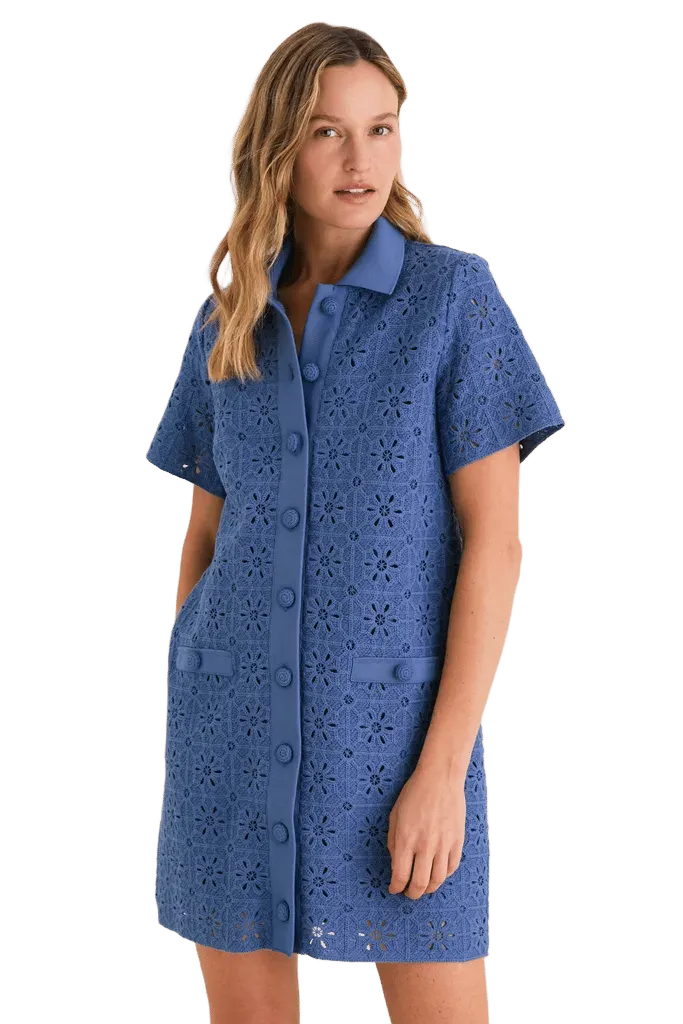 Allure Crochet Tile Jeanine Shift Dress