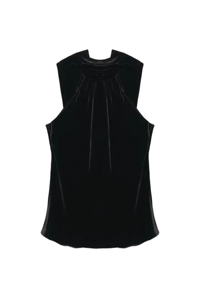Scarlett Draped Velvet Cape Top
