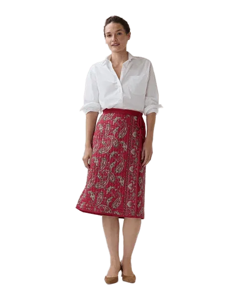 Quilted Adley Wrap Skirt