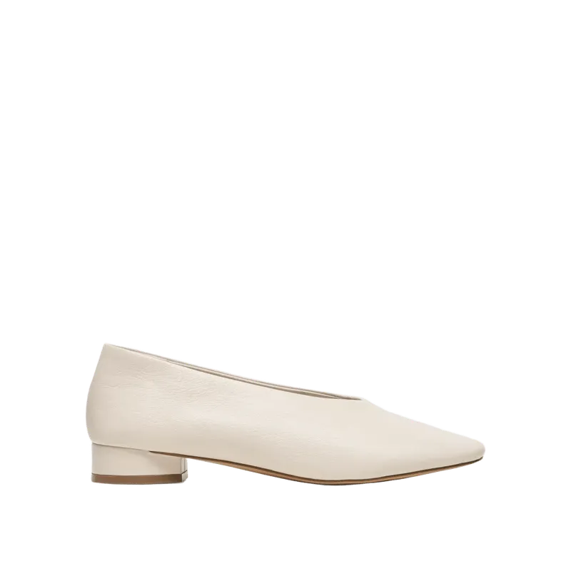 ANDEY HEELS BONE LEATHER