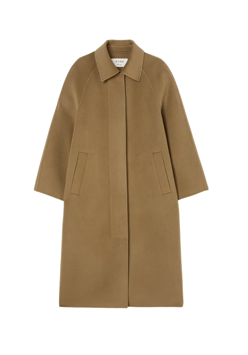 Double-faced wool padded coat | camel