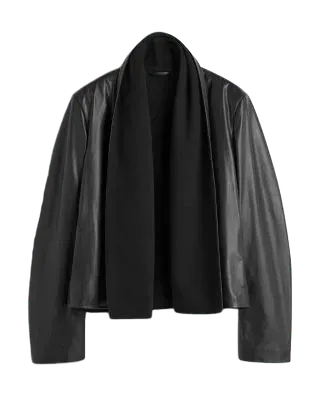 Scarf Leather Jacket